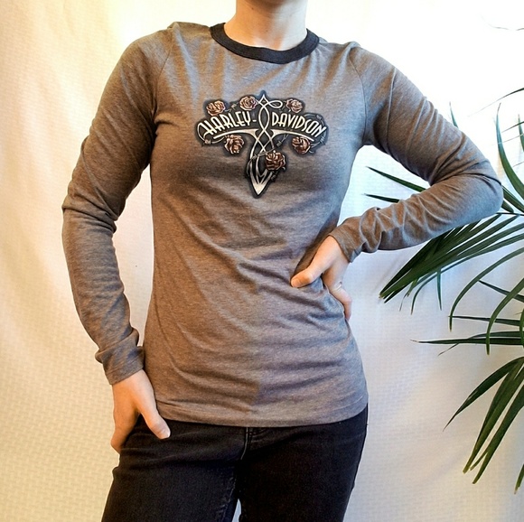 Harley-Davidson Tops - NWT Harley-Davidson Long Sleeve Gray Shirt